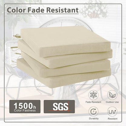 Favoyard Outdoor Chair Cushion Set of 4 Rainproof & Color Fade Resistant 17 x - Image 5