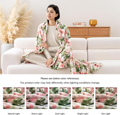 Luxury Printed Fleece Warm Throw Blanket, Soft Lightweight Velvety Plush Throw - Image 7