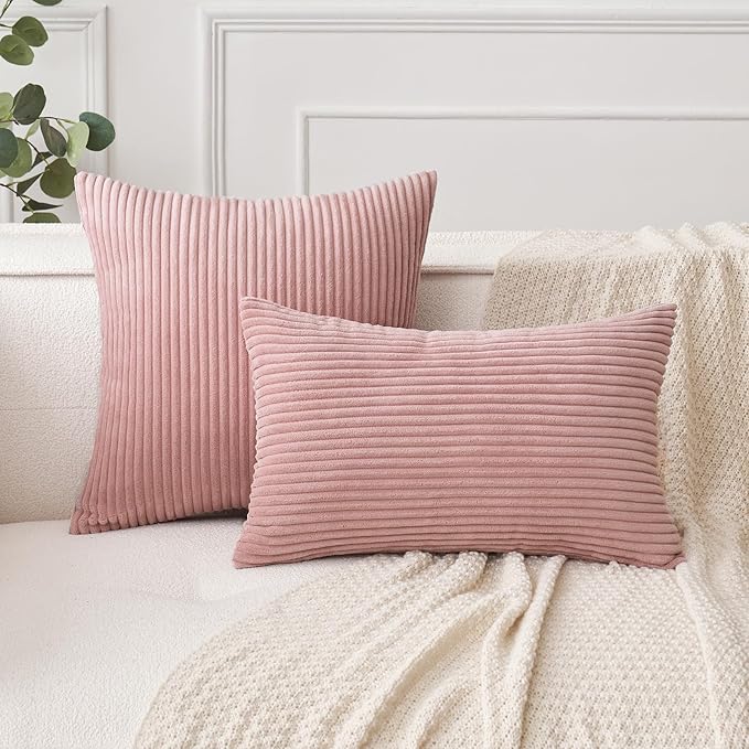 MIULEE Pack of 2 Pillow Covers Soft Soild Decorative Throw Pillow Covers Set - Image 4