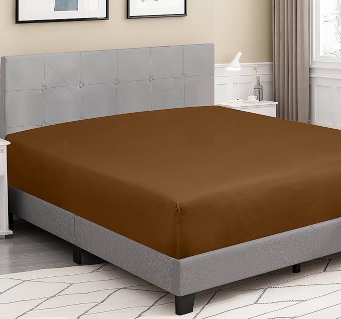 ROYALE LINENS 300 Thread Count 100% Long Staple Combed Cotton Fitted Sheet Queen - Image 4