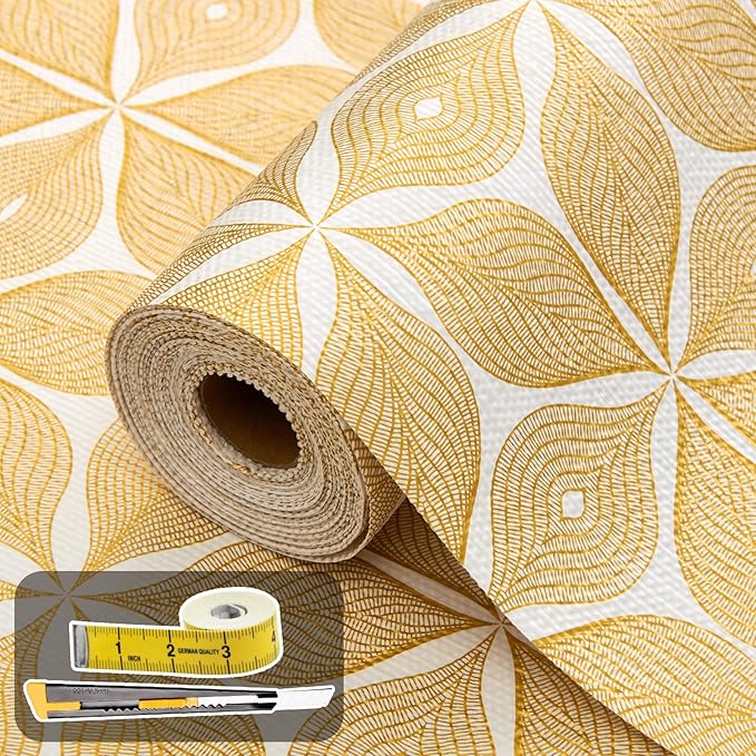 Shelf Liners for Kitchen Cabinets 23.62in x 39.5FT, Non Adhesive Cabinet Liner by Kimhan