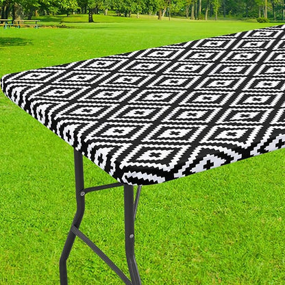 Smiry Rectangle Picnic Table Cloth, Waterproof Elastic Fitted Outdoor by Smiry