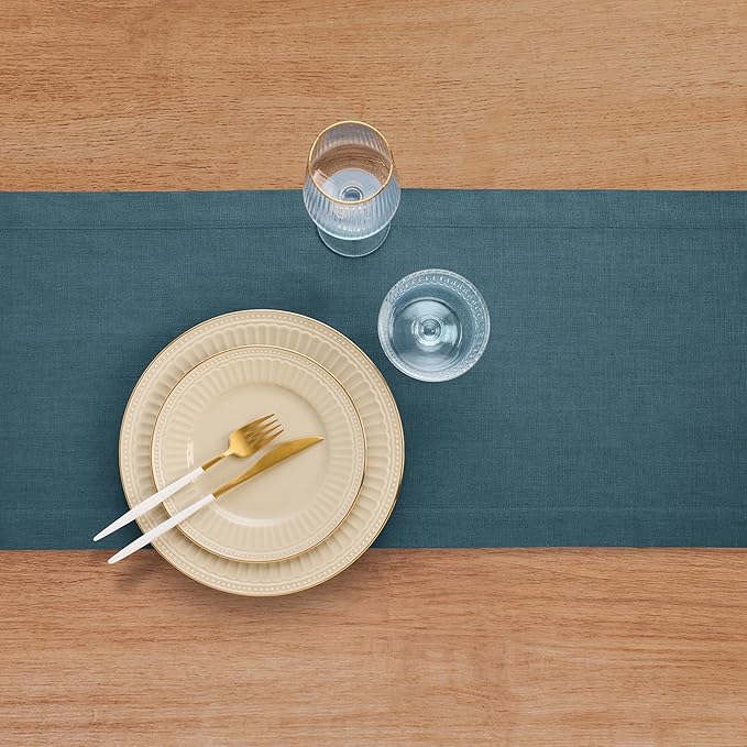 Solino Home Linen Table Runner 108 Inches Long - Image 3