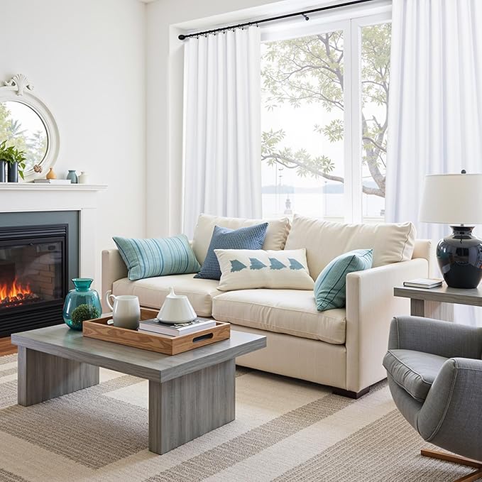 Complete Blackout 90 Inch Curtains Rustic Closet Extra Wide Curtains 2 Panel - Image 7