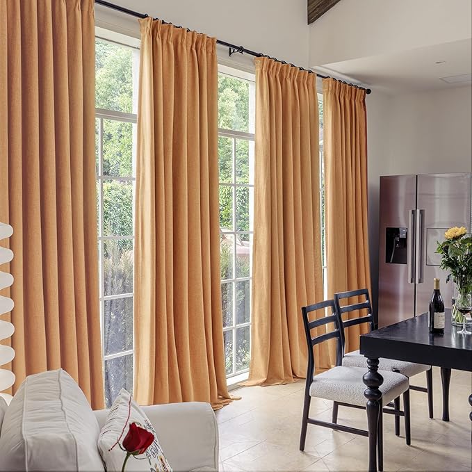 IVAPUPU Linen Pinch Pleated Full Blackout Curtains - Image 6