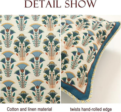 patdrea Designer Rectangle Throw Pillow Covers Set of 2, Rustic Vintage Blue - Image 4