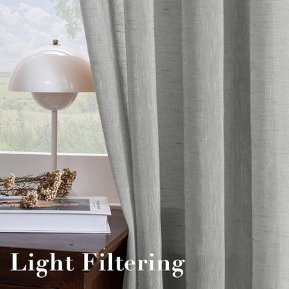 H.VERSAILTEX Linen Curtains Flax Linen Blended Curtain Panels - Image 5