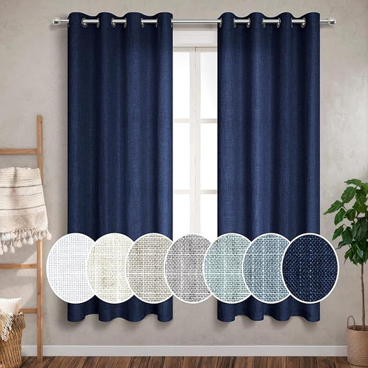 Pitalk Boy Bedroom Curtains 63 Inch Length Grommet Privavy Semi Sheer Light by Pitalk