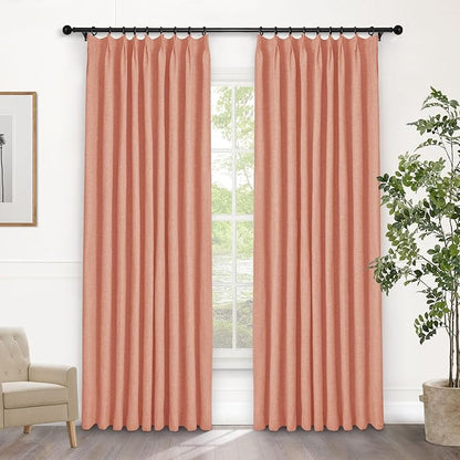 Macochico Pinch Pleated Full Blackout Curtains by Macochico