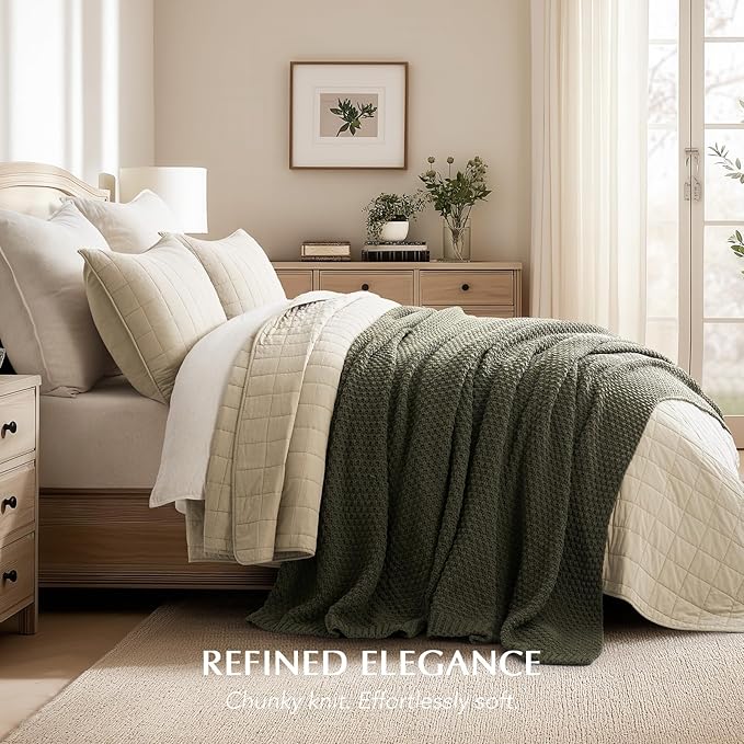 EVERGRACEHOME Chunky Chenille Knit Throw Blanket - Image 6
