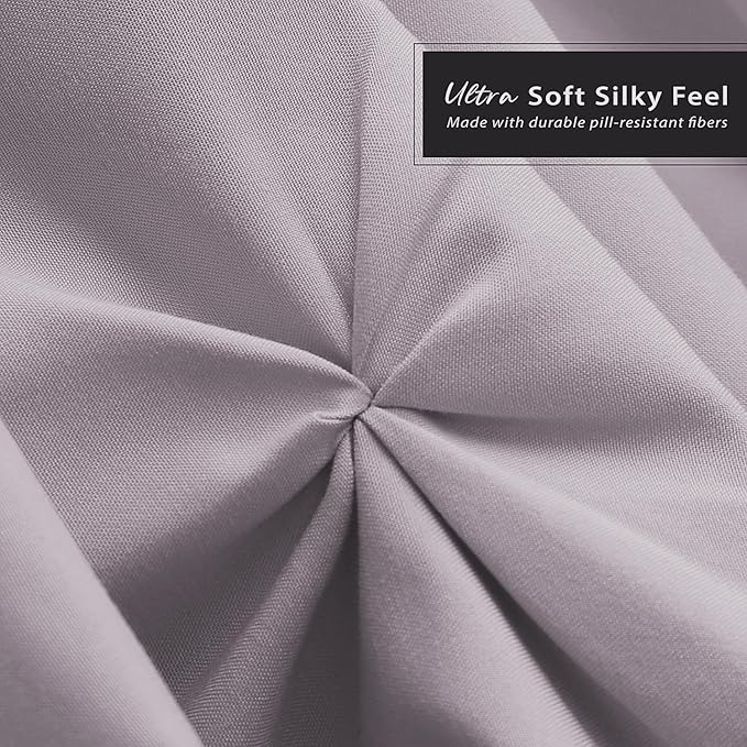 Nestl Dusty Purple Bed Skirt Cal King Size, Pinch Pleat Cal King Bed Skirt - Image 5
