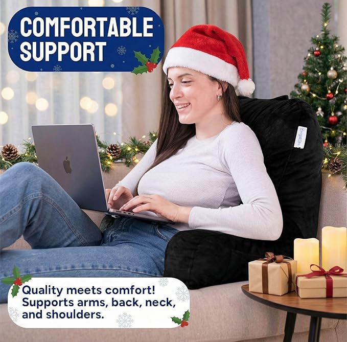 ComfortSpa Reading Pillow for Bed Adult Size, Back Rest Pillow - Image 2