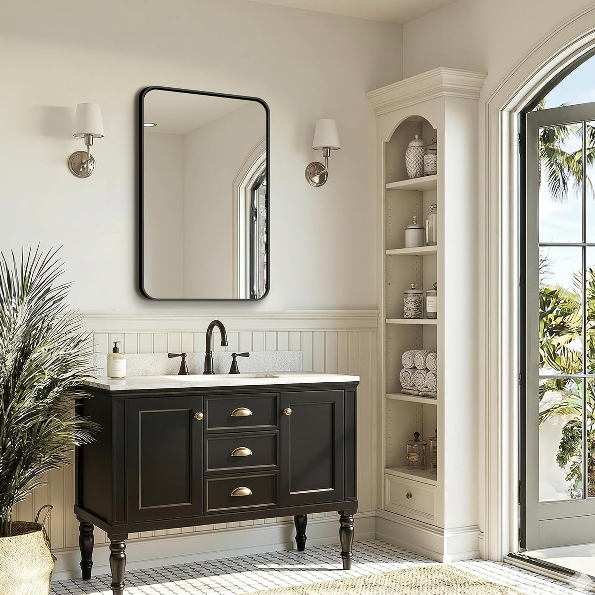 fictor bathroom mirror for over sink, 2 pack on a desk or shelf