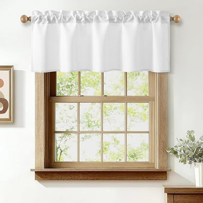 JIUZHEN Faux Linen Window Valance by JIUZHEN