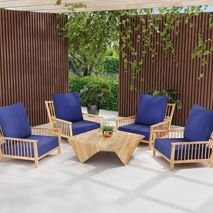 Outdoor Olefin Water-Resistant Deep Seat Cushion Set, Thickened Sofa Chair Pad - Image 8