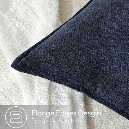 Stellhome Pack of 2 Soft Textured Throw Decorative Pillow Covers Square Accent - Image 3