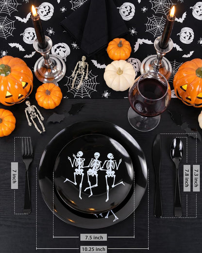 Hioasis 125 Pcs Halloween Plates for Party