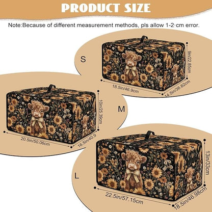 Cute Highland Cattle Print Toaster Oven Cover Heavy Duty Microwave Oven Dust - Image 7