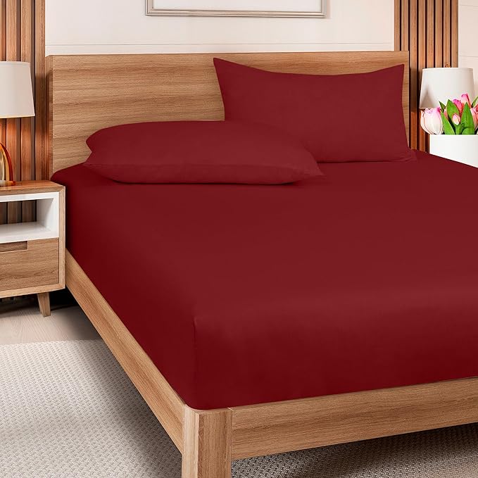 ROYALE LINENS 300 Thread Count 100% Long Staple Combed Cotton Fitted Sheet Queen - Image 8