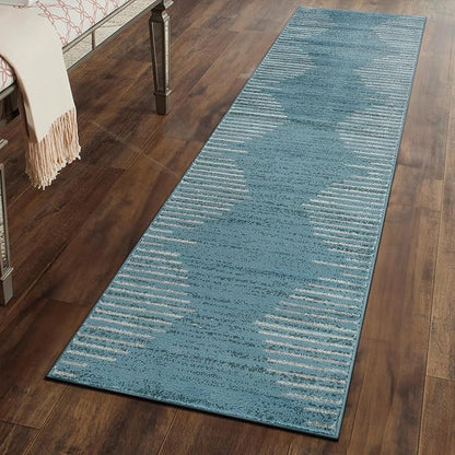 Rugshop Bohemian Stripe Stain Resistant High Traffic Living Room Kitchen - Image 8