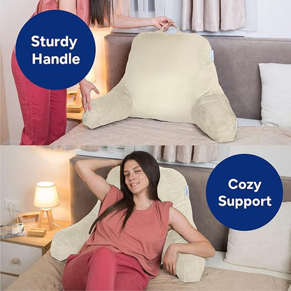 ComfortSpa Reading Pillow for Bed Adult Size, Back Rest Pillow - Image 4