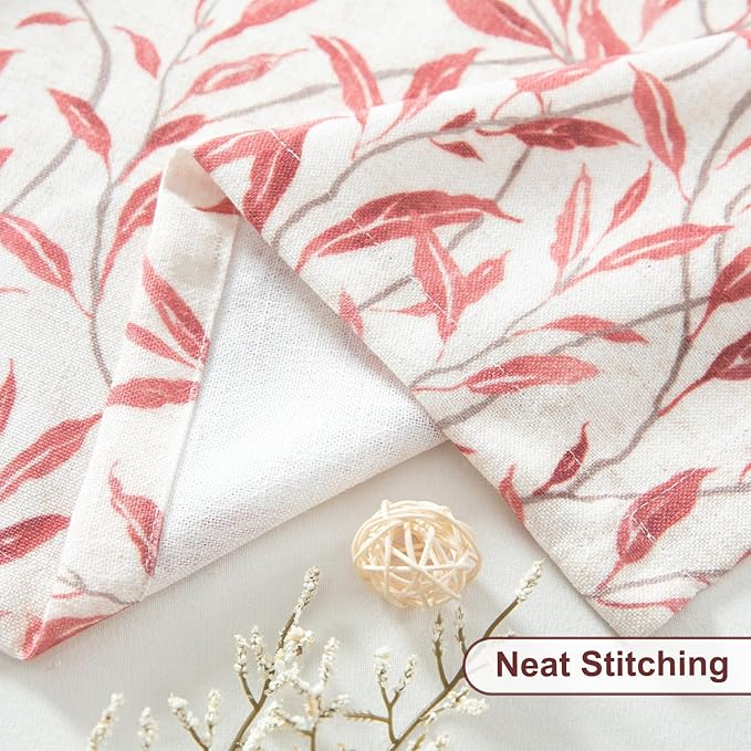 Leeva Printing Red Leaves Window Valances - Image 4