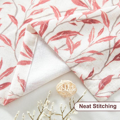Leeva Printing Red Leaves Window Valances - Image 4