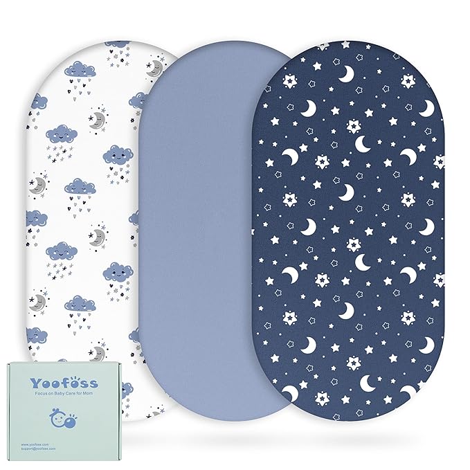 Yoofoss Bassinet Sheets for Baby, Baby Delight, Angelbliss, Soft Breathable by YOOFOSS