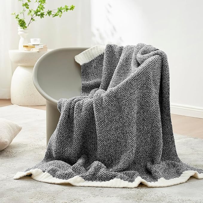 Snuggle Sac Heather Black Throw Blanket - Image 2