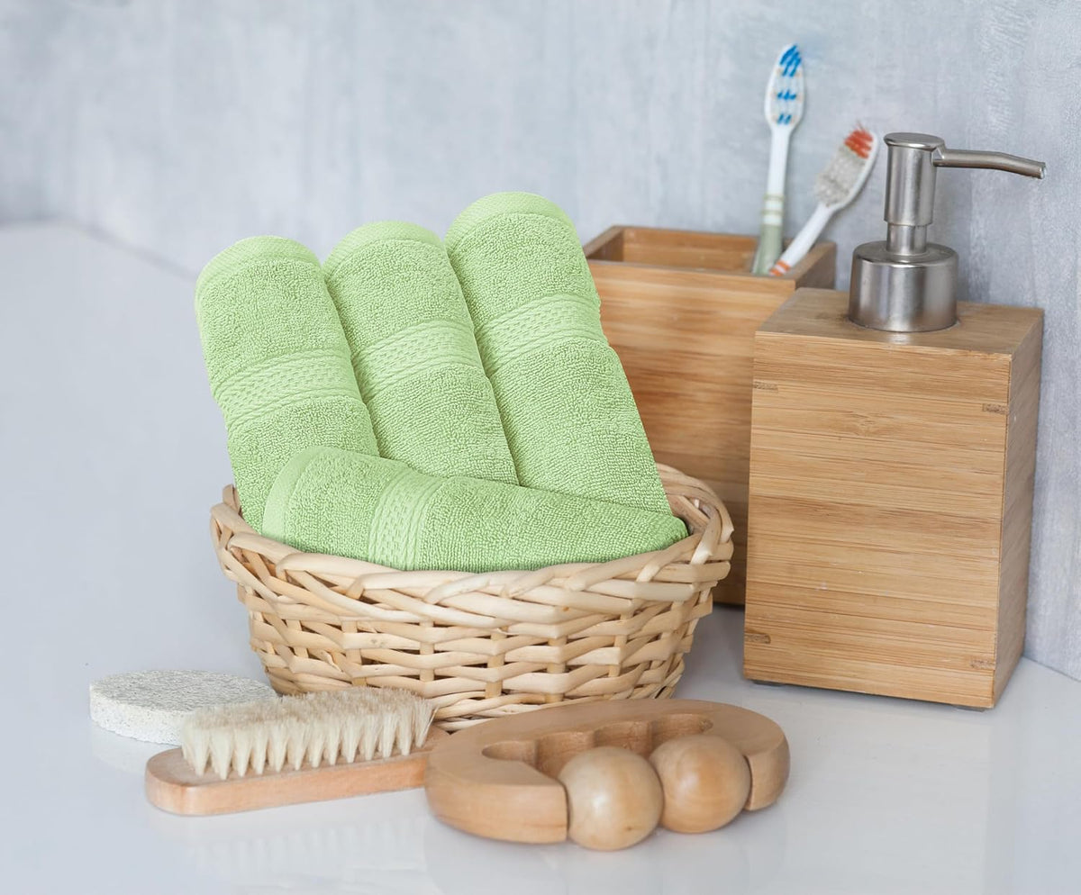 utopia towels 8 piece majestic plush luxury towel on a desk or shelf