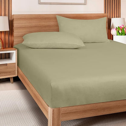 ROYALE LINENS 300 Thread Count 100% Long Staple Combed Cotton Fitted Sheet - Image 5