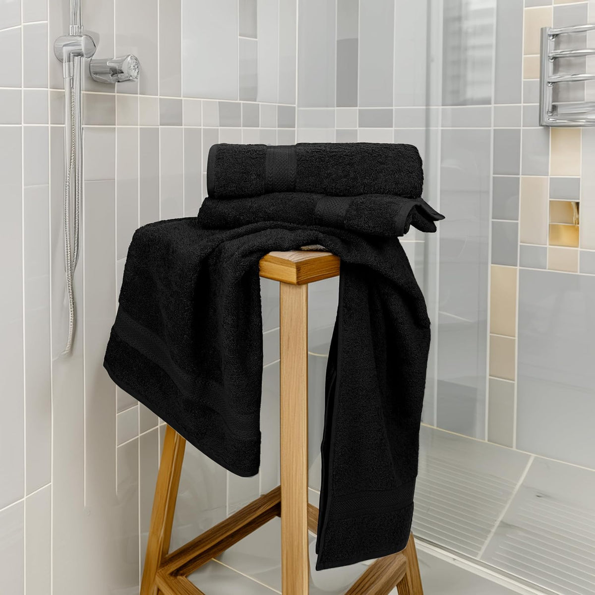 texcraft large bath towels set of 6 –, package contents