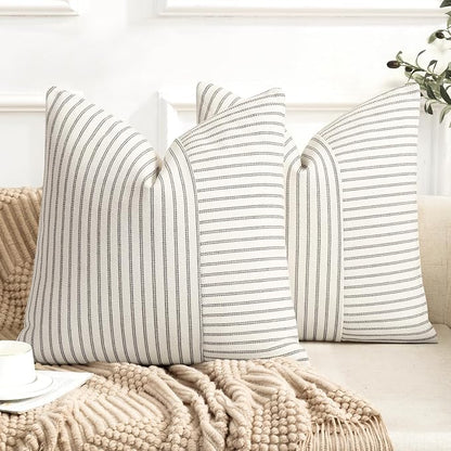 Farmhouse Pillow Covers 26x26, Modern Accent Square Throw Pillow Covers Set of 2 by PillowCoversExpert