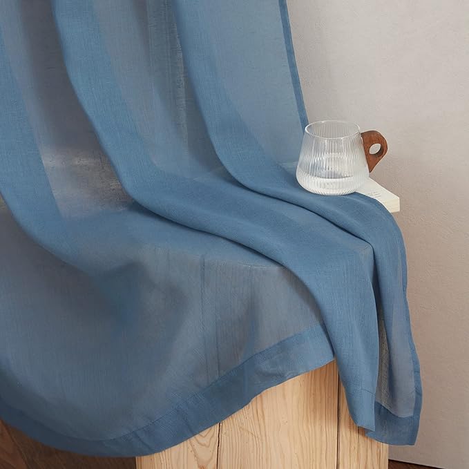 NICETOWN Flax Linen Sheer Curtains - Image 8