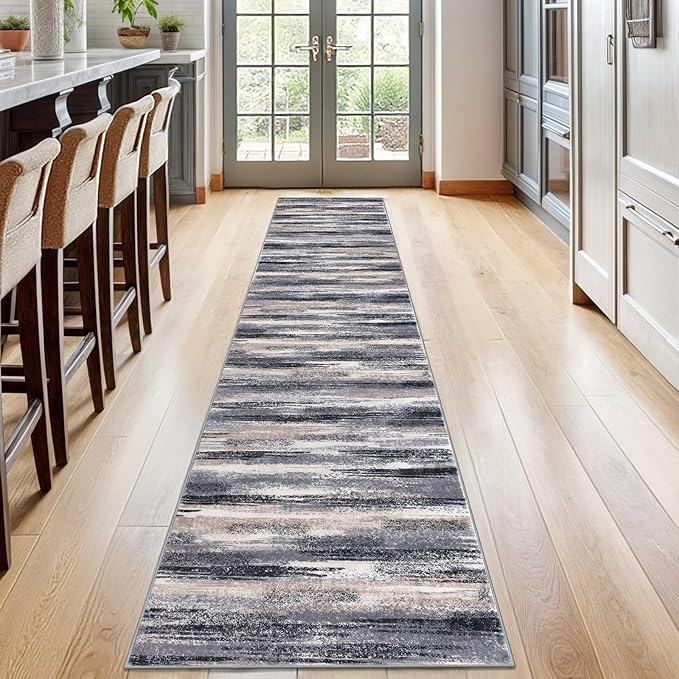 Modern Abstract Runner Rug 2x12 - Image 2