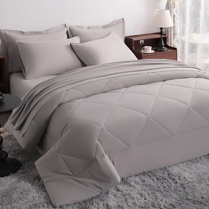 NTBAY King Comforter Set with Sheets, 7 Pieces Soft and Breathable King Bedding by NTBAY