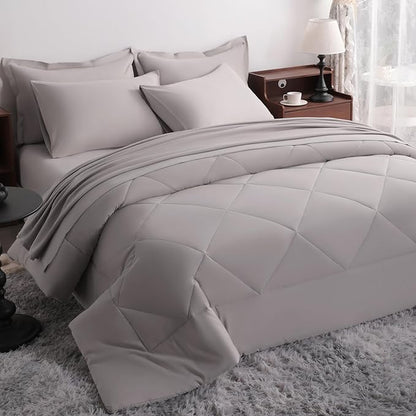 NTBAY King Comforter Set with Sheets, 7 Pieces Soft and Breathable King Bedding by NTBAY