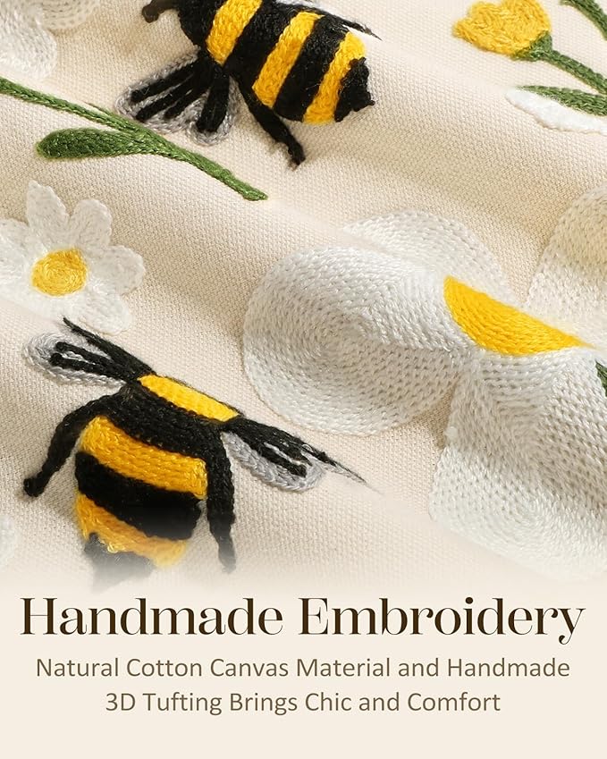 Embroidered Throw Pillow Covers 18x18 Inch - Image 2