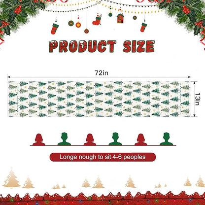 OTOSTAR Golden Snowflake Christmas Tree Merry Christmas Table Runner, Xmas - Image 5