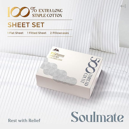 Mayfair Linen 100% Cotton Printed Bed Sheets Twin Size Set - Image 4