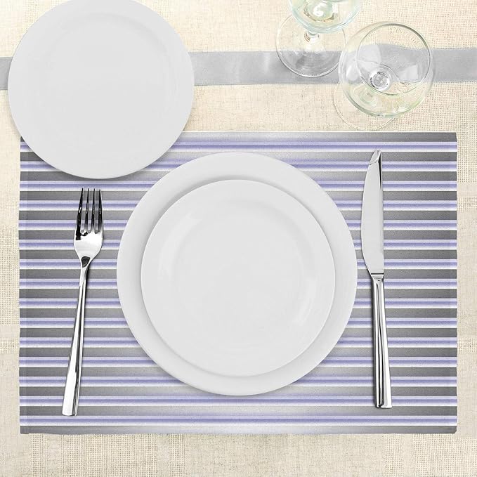Ambesonne Modern Place Mats Set of 4, Stripe Tube Like Bars Animation Inspired - Image 3
