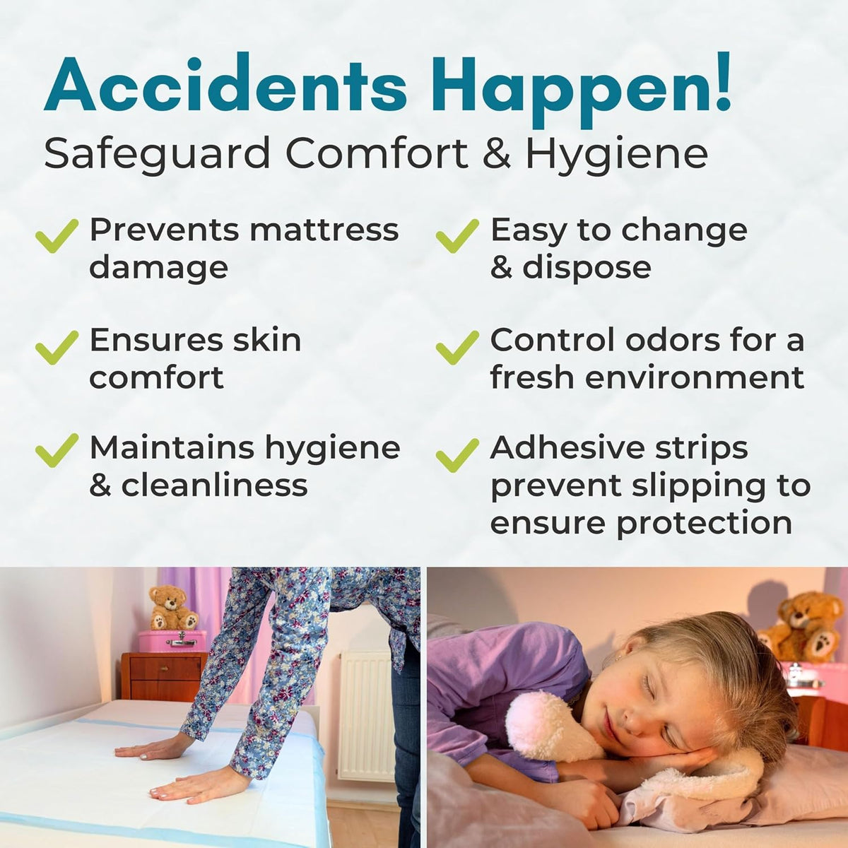 nurture heavy duty ultra absorbent bed pads chux on a desk or shelf