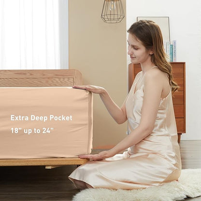 Sunflower Queen Fitted Sheet, 1-Piece Extra Deep Pocket Fitted Bottom Sheet 22" - Image 2