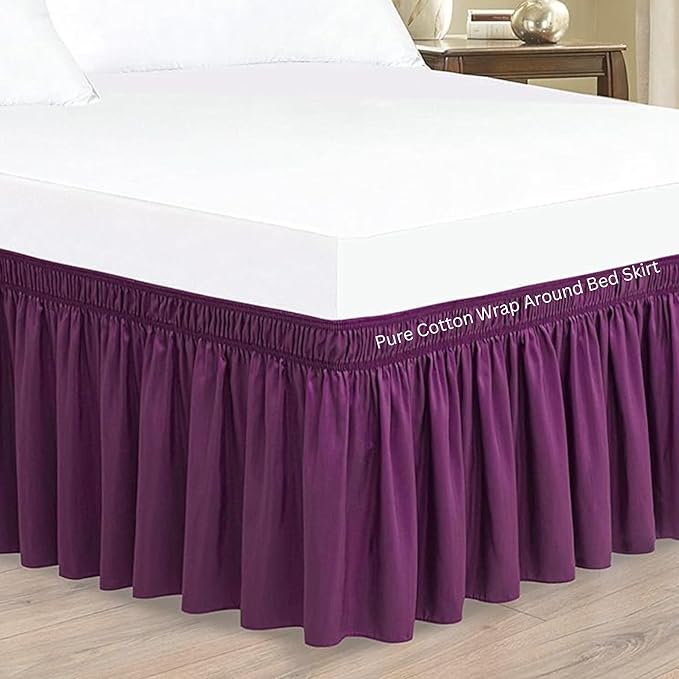 Purple Wrap Around Bed Skirts - Image 2