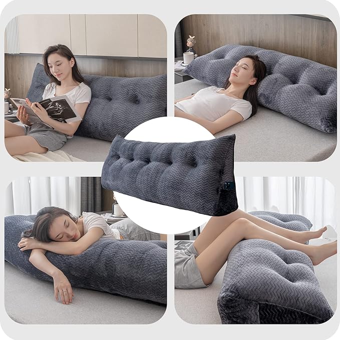 Large Bolster Triangular Headboard Wedge Backrest Positioning Support Bed Rest - Image 4