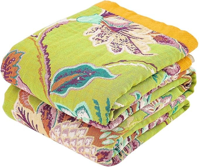Fall Throw Blanket, 100% Cotton Soft Rustic Boho Throw Blanket by XIBLC