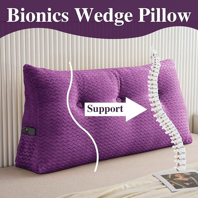 Large Bolster Triangular Headboard Wedge Backrest Positioning Support Bed Rest - Image 5