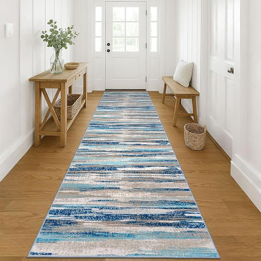 Modern Abstract Runner Rug 3x12 by lansny