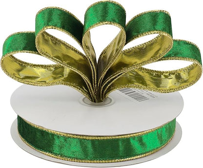 MEEDEE Crushed Green Velvet Ribbon - Image 8