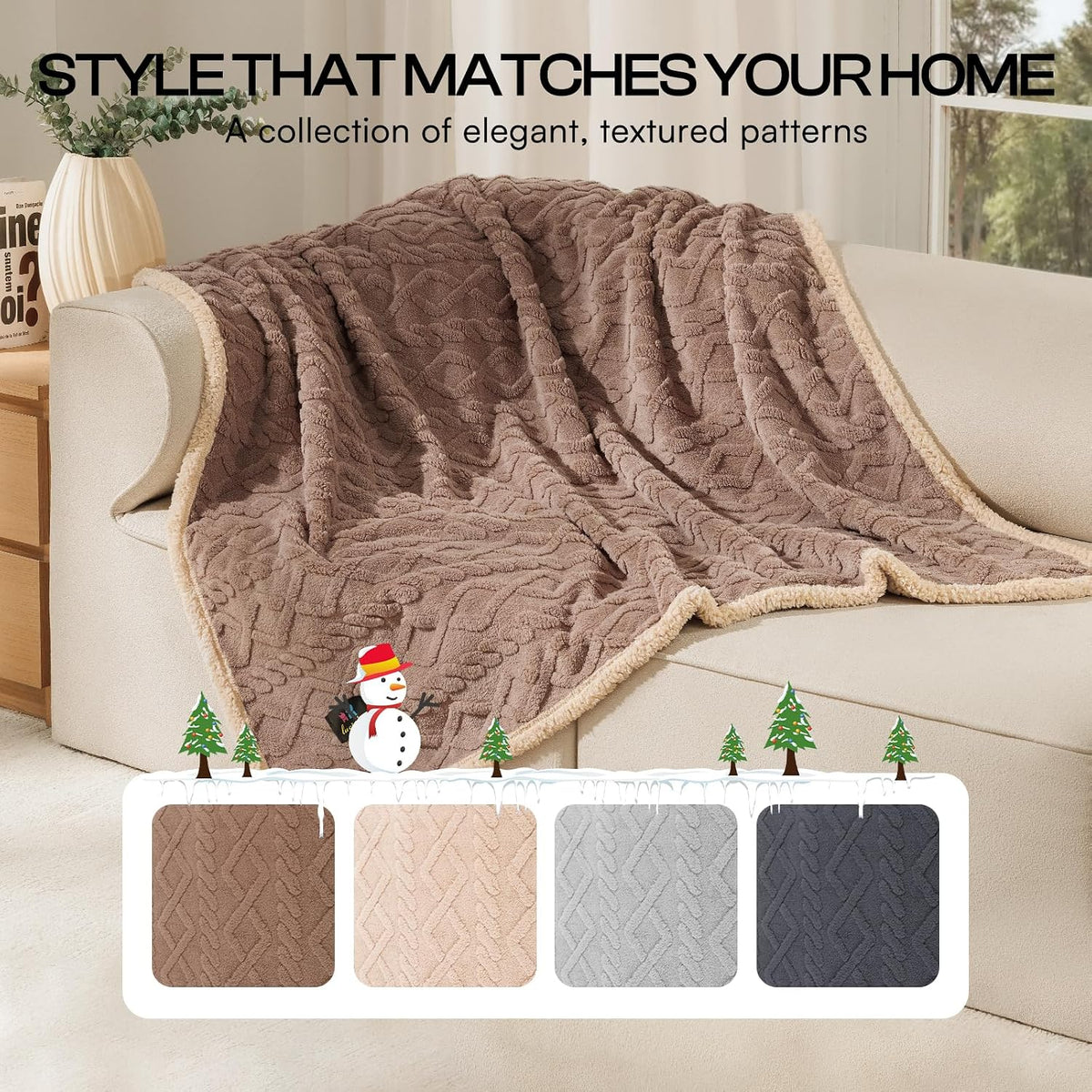 luciphia waterproof blanket for king bed reversible fleece showing dimensions